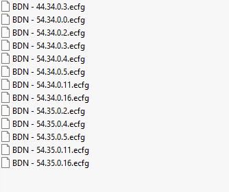 BDN ecfg files